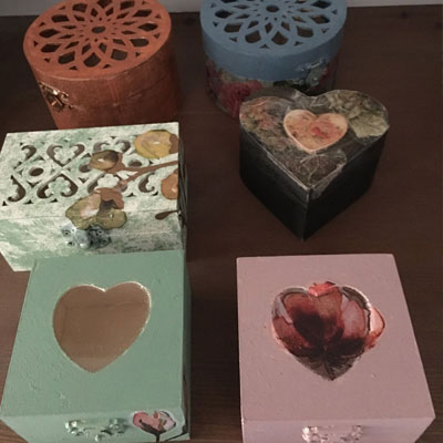 Small wooden boxes by Byefield Emporium