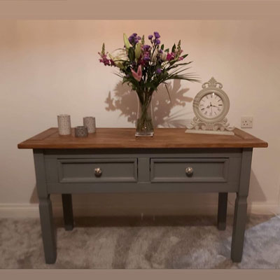 Upcycled furniture -hall table